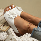 Ladies' 👡 Soft Grip Wedge Sandals, Toe-Free 🌬️ & Airy for Daily Walks 🚶‍♀️